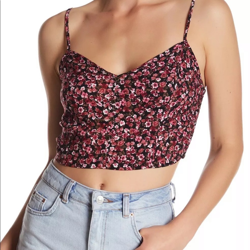 CAD Floral Cropped Tank Top • Size L